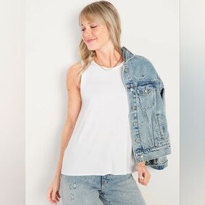 Old Navy Luxe Rayon Span Swing Tank Top - White